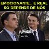 Eduardo Bolsonaro publica v�deo feito por intelig�ncia artificial com Bolsonaro e Fl�vio