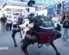 Rob� montado em cavalo mec�nico rouba a cena em evento de rob�tica na China