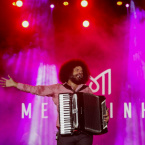 Joo Gomes e Mestrinho se encontraram no Festival Pernambuco Meu Pas, em Caruaru-PE