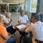 Prefeito Dr. Adilson Gonalves e equipe visitam Balnerio Cambori para discutir novos projetos tursticos para Barra do Garas