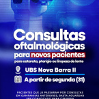 Prefeitura de Barra do Garas inicia campanha de consultas oftalmolgicas para novos pacientes
