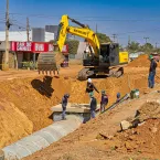 Refor�o na drenagem da Avenida Amazonas marca nova fase de urbaniza��o no Nova Barra