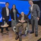 Professor e jurista Ives Gandra Martins foi homenageado na estreia do talk show jur�dico "Direito ao Ponto" da EPD