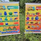 Volunt�rios separam 300 kg de tampinhas para financiar cuidado de animais