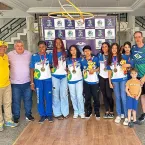 Dr. Adilson recebe sele��o feminina de basquete, campe� nacional dos Jogos Ol�mpicos da Juventude