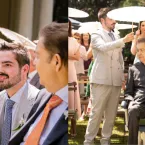 Joo Silva compartilha novas fotos de Fausto no casamento de Lara Silva