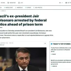 Jair Bolsonaro: Imprensa mundial repercute pris�o do ex-presidente