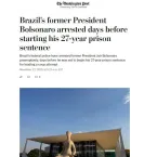 Jair Bolsonaro: Imprensa mundial repercute pris�o do ex-presidente