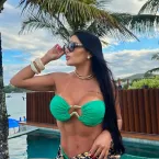 Na reta final da gravidez, influencer gr�vida de filho com ex-zagueiro do Corinthians mostra ultra: 'A cara do pai'