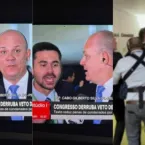 Assessor de Janones interrompe entrevista, xinga e é detido; veja vídeo