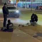 Piloto bate moto em viatura durante perseguição e casal fica ferido
