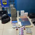 Polícia apreende canetas de emagrecer e anabolizantes escondidas em moto de luxo
