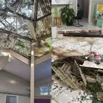 Árvore cai sobre unidade de saúde em Cuiabá e fere enfermeira