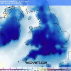 Mapas do tempo britânico mostram onda de frio ártico de -1°C