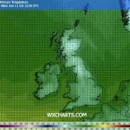 Mapas do tempo britânico mostram onda de frio ártico de -1°C