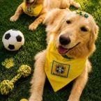 Copa do Mundo aquece venda de roupinhas para pets no Mega Moda