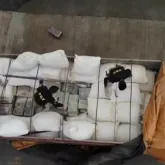 Quase uma tonelada de maconha encontrada escondida em carga de ra��o