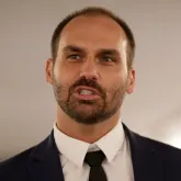 Eduardo Bolsonaro envia v�deo � conven��o do PL e diz que irm�o vai soltar Jair Bolsonaro