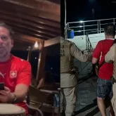 Cantora filma italiano que a assediou em Morro de S�o Paulo: "Qual � o seu valor?"