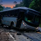 �nibus que tombou em Petr�polis e deixou 10 mortos fazia transporte clandestino, diz ANTT