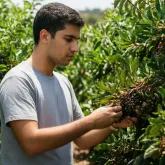 Pesquisa sobre doen�as em plantas frut�feras marca trajet�ria de destaque na inicia��o cient�fica de aluno de Agronomia em Registro