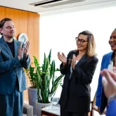 Janja e Leonardo DiCaprio debatem meio ambiente e bioeconomia no Planalto