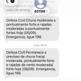 Defesa Civil alerta para chuva e vento forte no Rio