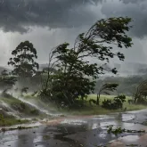 Chuva forte e ventos atingem todo o estado de S�o Paulo neste domingo
