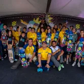 Crian�as de Barueri participam de evento especial com skatistas profissionais antes da grande final do Circuito BB