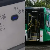 Vandalismo atinge �nibus novos de Salvador em menos de uma semana
