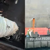 Opera��o encontra grande quantidade de droga escondida em navio na Ba�a de Todos-os-Santos