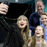 Travis Kelce brinca com Pr�ncipe William ap�s foto com Taylor Swift