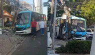 �nibus fura poste no Coc� e deixa 20 pessoas feridas em Fortaleza