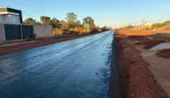 Pavimenta��o avan�a no acesso � Praia do Bosque e prepara Barra do Gar�as para a temporada de praia