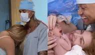 Lore Improta mostra v�deo do parto de Levi e declara amor ao marido L�o Santana