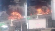 Inc�ndio em f�brica de tintas perto de aeroporto mobiliza Bombeiros em Guarulhos