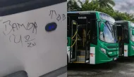 Vandalismo atinge �nibus novos de Salvador em menos de uma semana