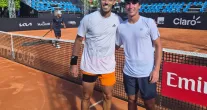 Leonardo Storck e Bernardo Carvalho, atletas da Rio Tennis Academy, treinam com grandes nomes no Rio Open