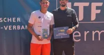 Livas Damazio � campe�o de duplas em Bamberg, na Alemanha