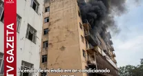 Fuma�a de ar-condicionado com defeito para aulas na universidade de Cuiab�