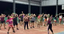 Prefeitura de Barra do Gar�as promove aula gratuita de Zumba para conscientizar sobre o c�ncer