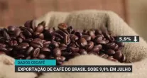 Exporta��es de caf� do Brasil sobem em julho, mas receita cai 13,2%