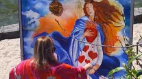 Artista brasileira exp�e na It�lia obras criadas com a natureza