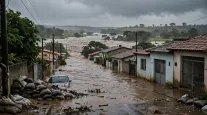 Rio Uruguai sobe r�pido e amea�a inundar bairros em Uruguaiana, no RS