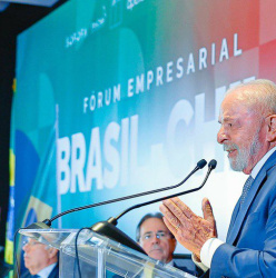 O bom negcio  aquele em que os dois pases ganham, diz Lula no Frum Empresarial Brasil-Chile, em Braslia