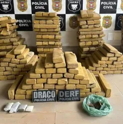 Pol�cia Civil apreende 305 tabletes de maconha e prende gerente de fac��o em Rondon�polis