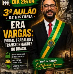 Aul�o sobre a Era Vargas com o Prof� Estefanio Gama movimenta a Escola Dep. Emanuel Pinheiro no Projeto Conex�o ENEM