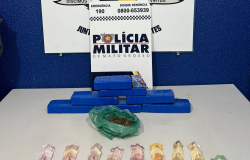 Polcia Militar prende dupla por trfico de drogas e apreende sete quilos de maconha