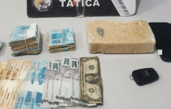 Homem  preso com tablete de cocana e R$ 22 mil em espcie