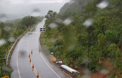 Chuva retorna e trnsito no Porto do Inferno  interrompido novamente